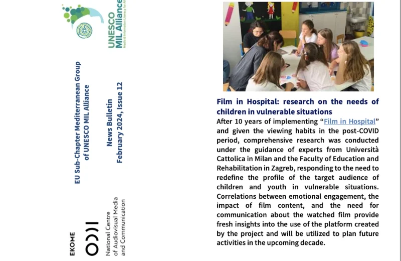 Film u bolnici u UNESCO-ovom Media and Information Literacy Alliance